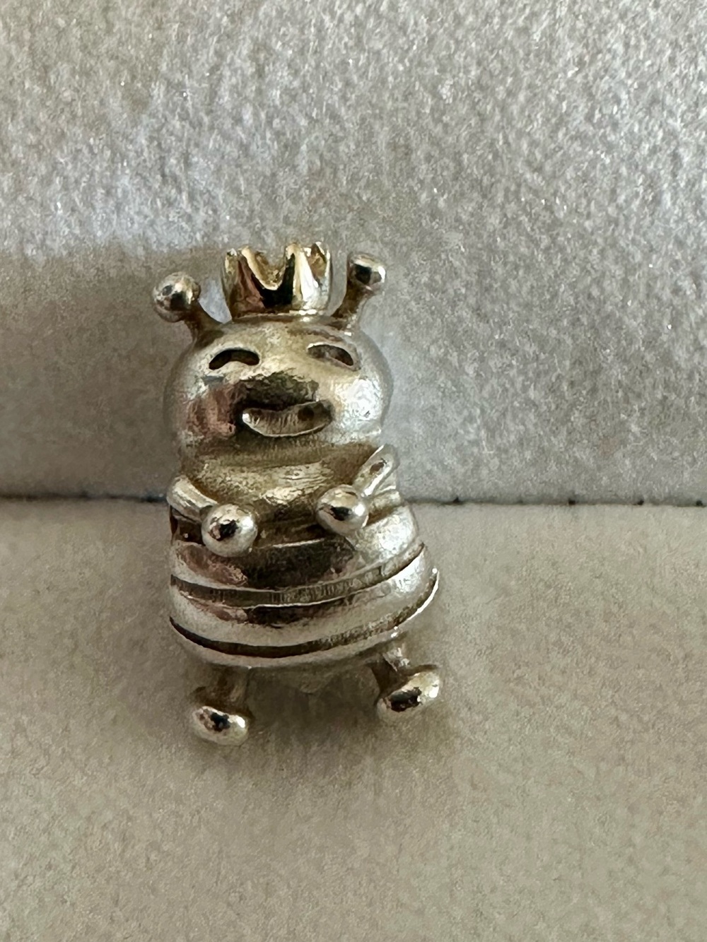 Retired Pandora Queen Bee Two-Tone Charm